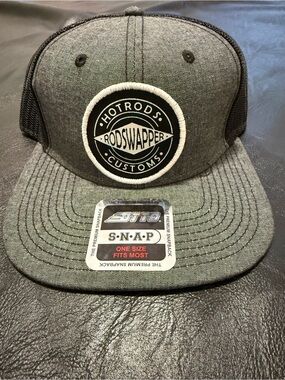 OTTO Gray and Black Rodswapper Hotrods Customs Snapback Hat